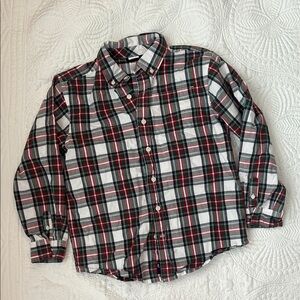 Gymboree Red and Green Plaid Button-Down Shirt